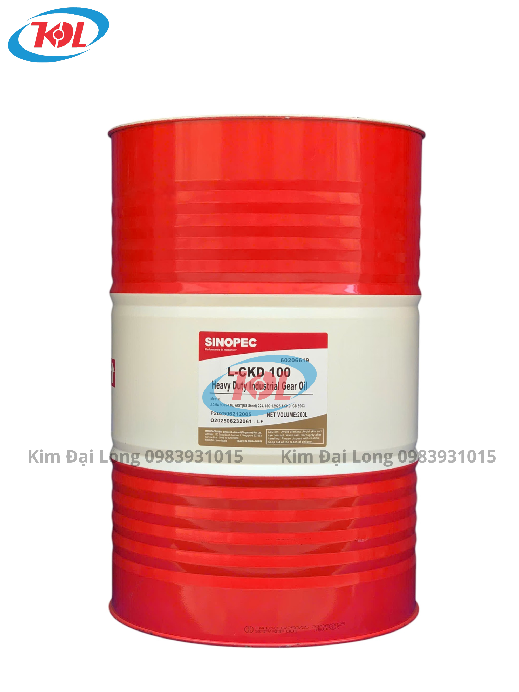 Sinopec L-CKD Dầu Nhờn Bánh Răng 68, 100, 150, 220, 320, 460